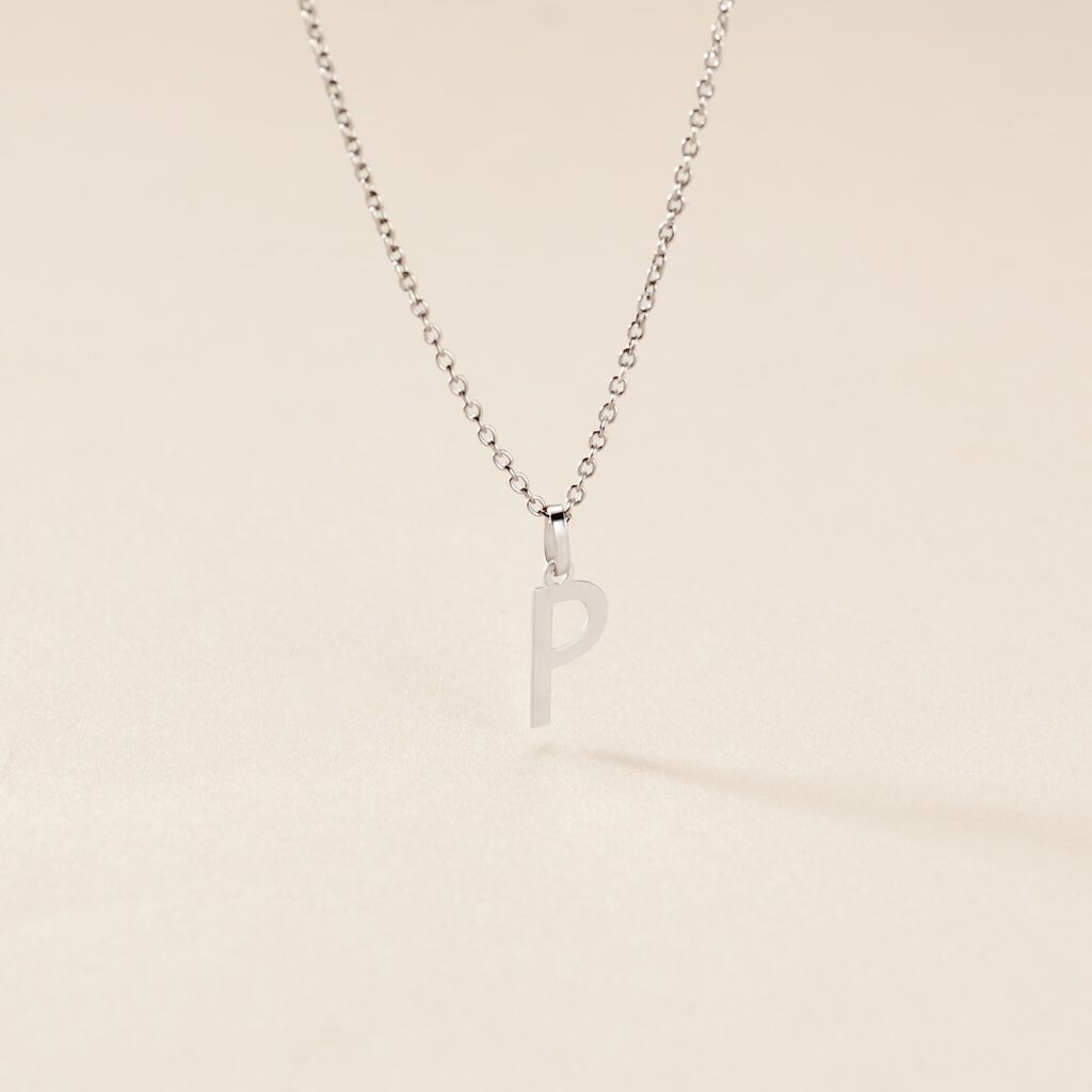 Pendentif Ionia Lettre Or Blanc - Pendentifs Famille | Histoire d&rsquo;Or