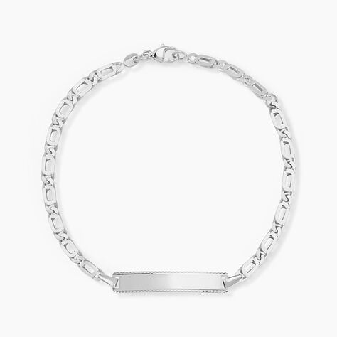 Bracelet Identit&eacute; Fanelia Maille Marine Or Blanc - Bracelets Communion Enfant | Histoire d&rsquo;Or