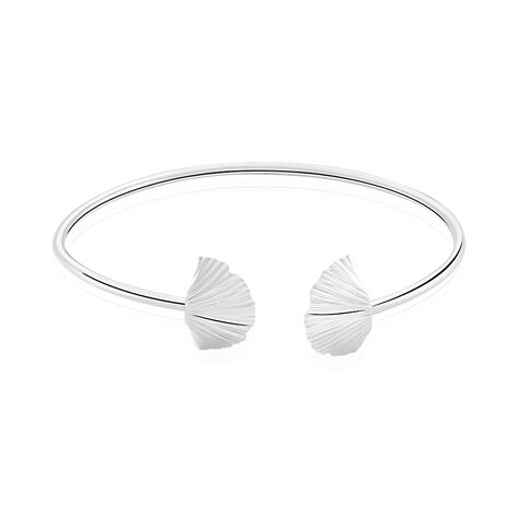 Bracelet Jonc Sahana Argent Blanc - Bracelets joncs Femme | Histoire d’Or