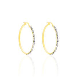 Créoles Honey Or Jaune Strass - Boucles d'oreilles créoles Femme | Histoire d’Or