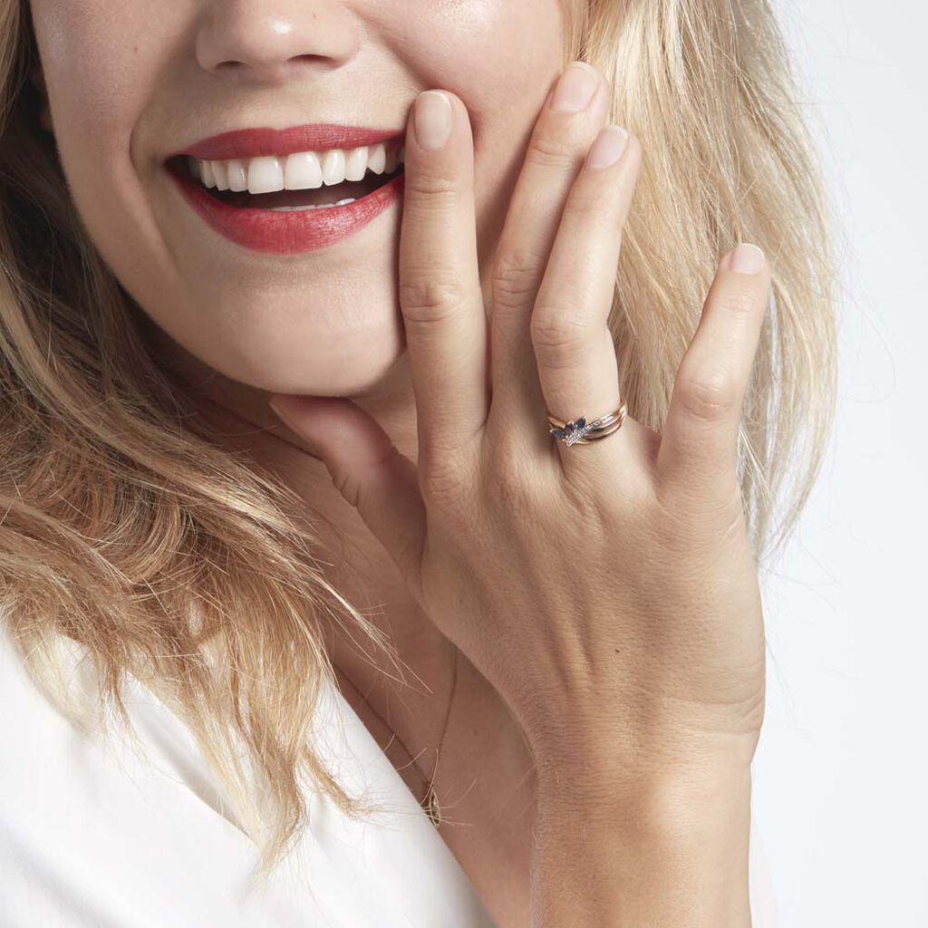 Bague Or Jaune Canut Saphir - Bagues solitaires Femme | Histoire d’Or