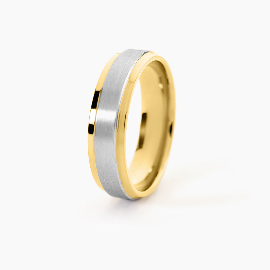 Bague Two Toned Acier Bicolore - Bagues fantaisie Homme | Histoire d&rsquo;Or