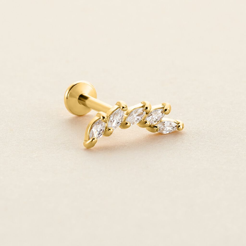 Piercing D'hélix Alicante Acier Jaune Cristal - Boucles d'oreilles fantaisie Femme | Histoire d’Or