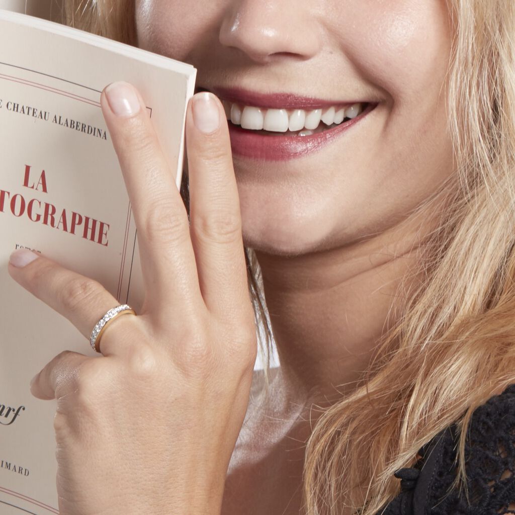 Demi-alliance Or Jaune Valentine Diamants Synthetique - Alliances Femme | Histoire d’Or