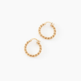 Créoles Plaqué Or Jaune Isaiah - Boucles d'oreilles créoles Femme | Histoire d’Or