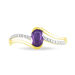 Bague Anja Or Jaune Amethyste Et Diamant - Bagues solitaires Femme | Histoire d’Or