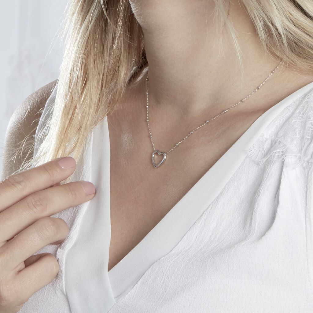 Collier Argent Blanc Gyoso - Colliers fantaisie Femme | Histoire d’Or
