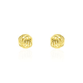 Boucles D'oreilles Puces Ilhame Nid Or Jaune - Clous d'oreilles Femme | Histoire d’Or