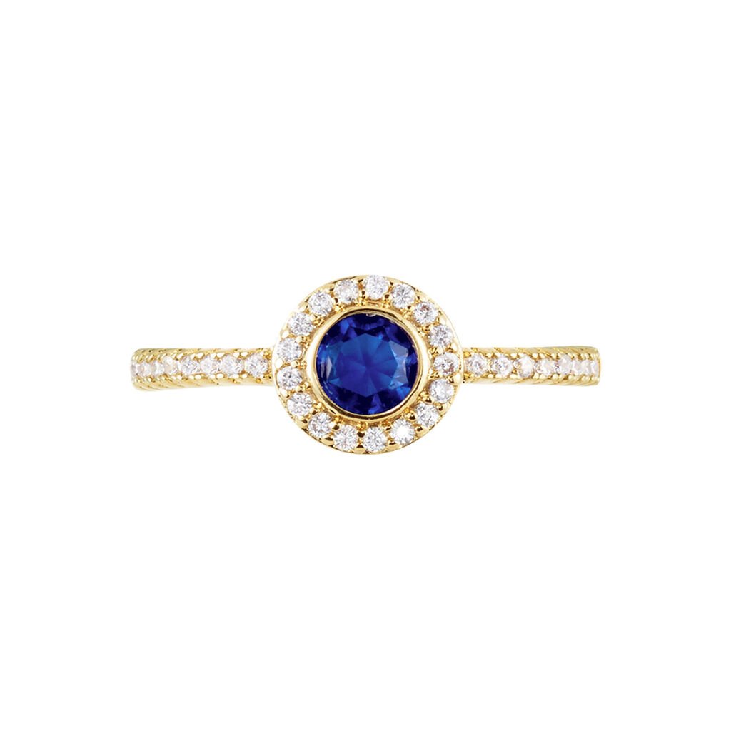 Bague Plaqué Or Eugenie Pierre Synthétique - Bagues avec pierre Femme | Histoire d’Or