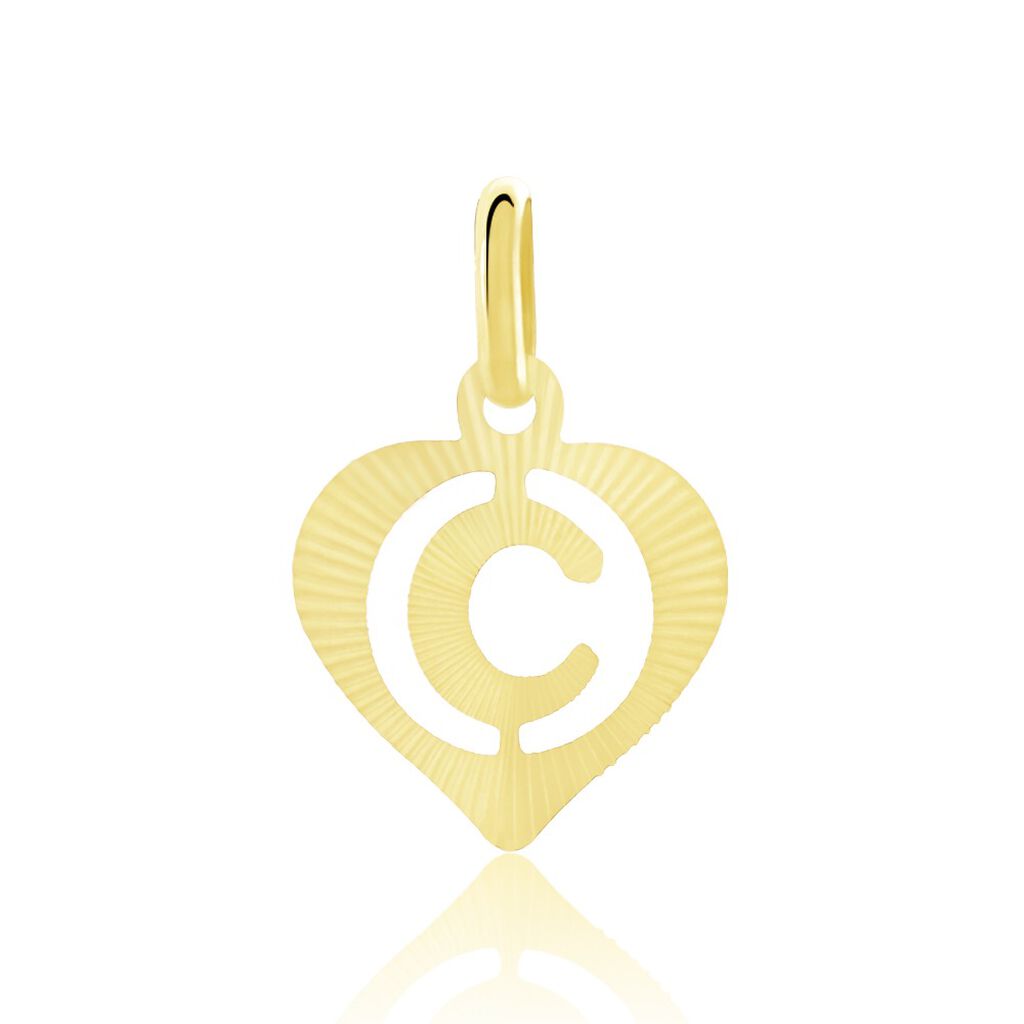 Pendentif Eudocie Coeur Lettre Or Jaune