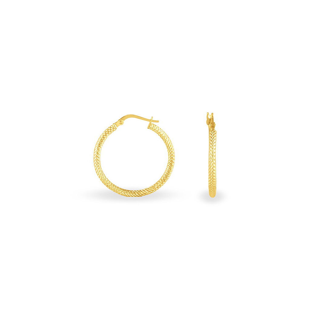 Créoles Ulrica Or Jaune - Boucles d'oreilles créoles Femme | Histoire d’Or