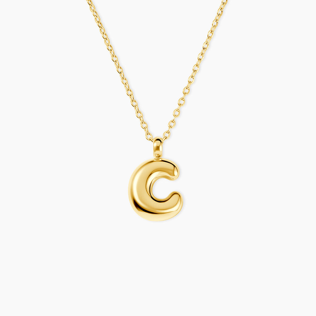 Collier Feliciane Acier Dor&eacute; - Cadeaux de naissance Femme | Histoire d&rsquo;Or