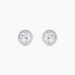 Boucles D'oreilles Puces Stelila Or Blanc Oxyde De Zirconium - Clous d'oreilles Femme | Histoire d’Or