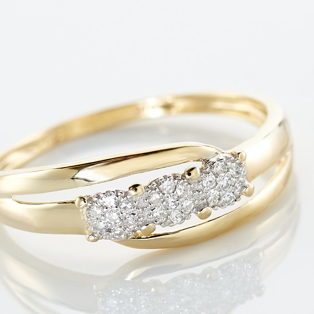 Bague Nolan Or Jaune Diamant - Bagues avec pierre Femme | Histoire d’Or