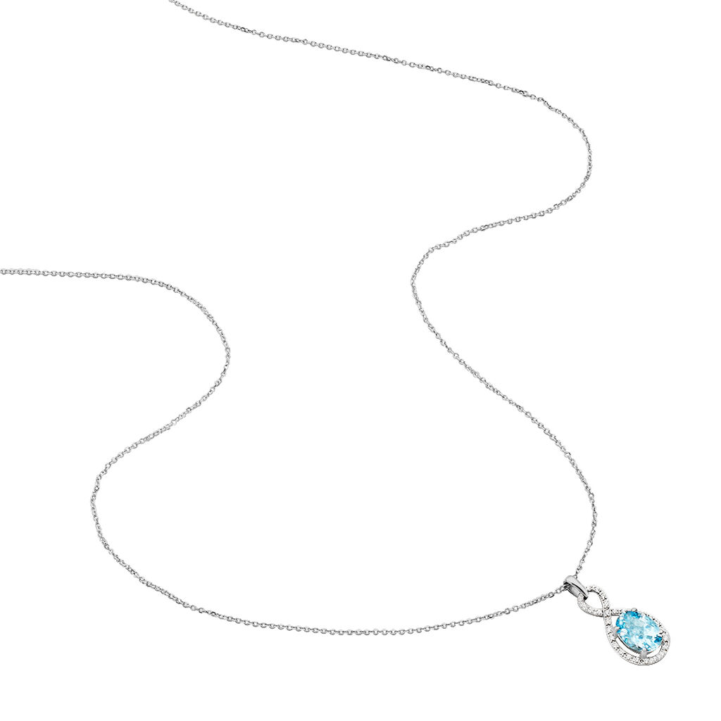 Collier Passion Or Blanc Topaze Et Oxyde De Zirconium - Colliers Femme | Histoire d’Or