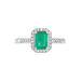 Bague Emory Or Blanc Emeraude Diamant - Bagues solitaires Femme | Histoire d’Or