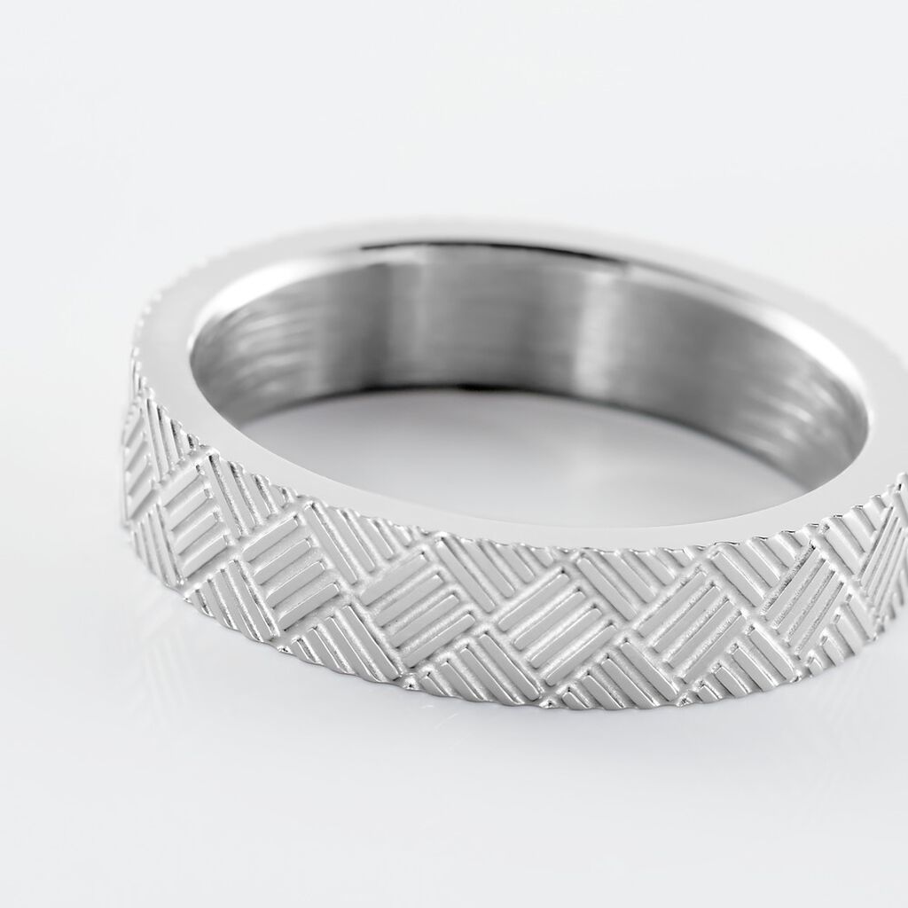 Bague Phebus Him Acier Blanc - Bagues fantaisie Homme | Histoire d’Or