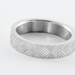 Bague Phebus Him Acier Blanc - Bagues fantaisie Homme | Histoire d&rsquo;Or