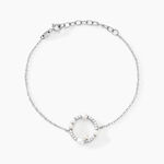 Bracelet Lua Argent Blanc Oxyde De Zirconium Perle De Culture - Bracelets Femme | Histoire d&rsquo;Or