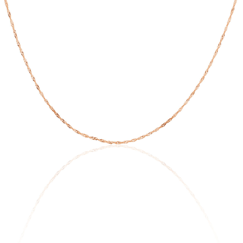 Cha&icirc;ne Imanie Maille Singapour Or Rose - Chaines Femme | Histoire d&rsquo;Or
