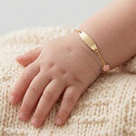 Bracelet Identit&eacute; Gaspardine Maille For&ccedil;at Or Jaune - Bracelets Communion Enfant | Histoire d&rsquo;Or