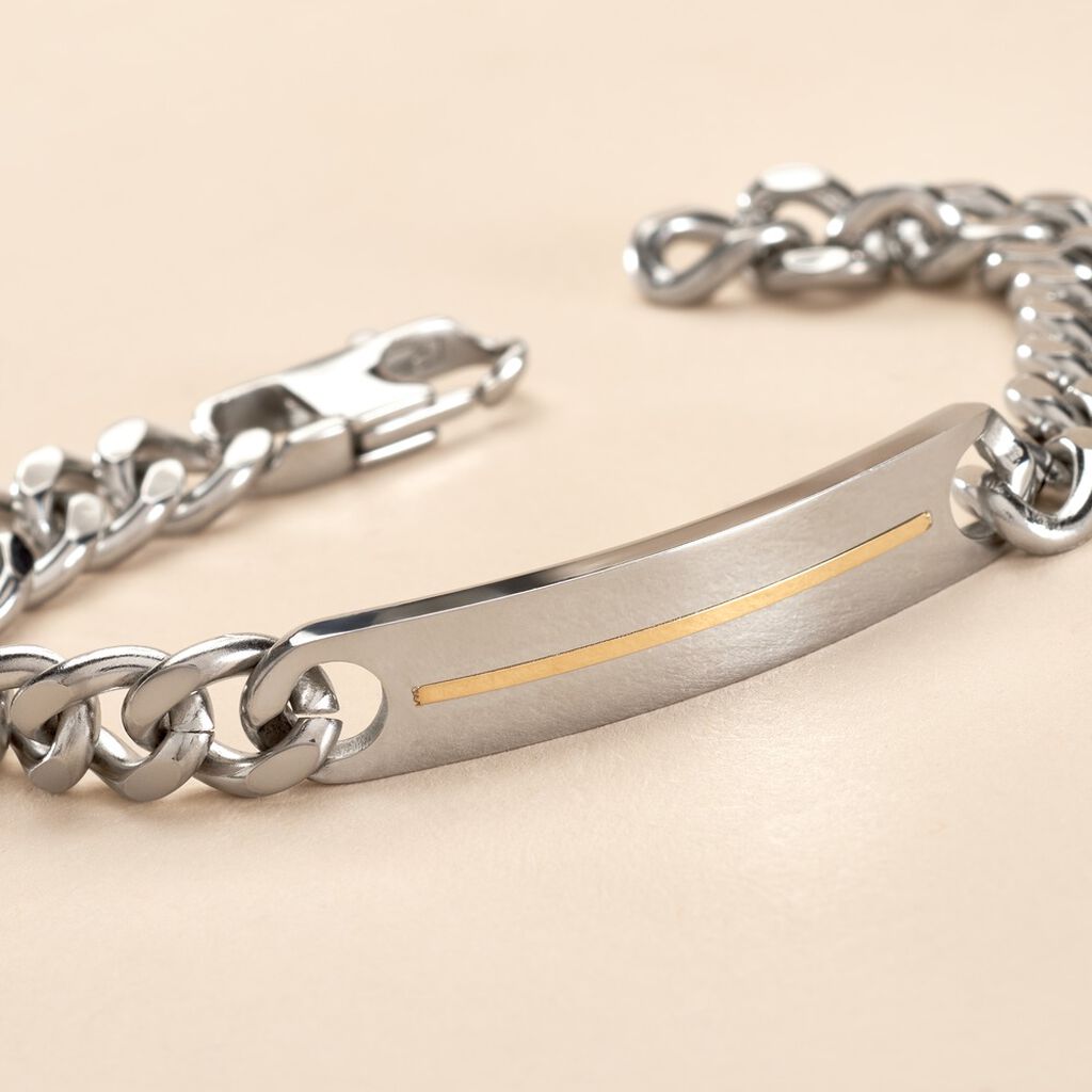 Bracelet Jourdan Acier Gris - Bracelets Homme | Histoire d’Or