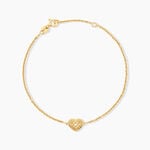 Bracelet Polly Argent Dor&eacute; A L'Or 750/1000 Oxyde De Zirconium - F&ecirc;te des m&egrave;res Femme | Histoire d&rsquo;Or