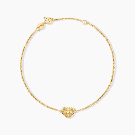 Bracelet Polly Argent Dor&eacute; A L'Or 750/1000 Oxyde De Zirconium - F&ecirc;te des m&egrave;res Femme | Histoire d&rsquo;Or
