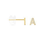 Boucle D'oreille Puce Unitaire Jodoca Or Jaune Oxyde De Zirconium - Clous d'oreilles Femme | Histoire d&rsquo;Or