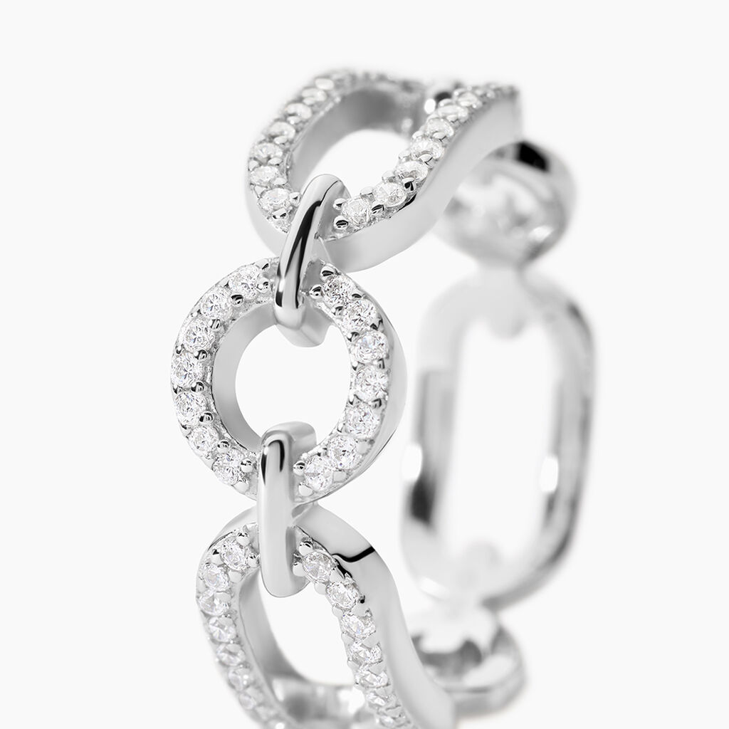 Bague Ela Argent Blanc Oxyde De Zirconium - Bagues avec pierre Femme | Histoire d&rsquo;Or