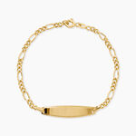 Bracelet Identit&eacute;e Bartolomee Argent Dor&eacute; A L'Or 750/1000 - Cadeaux de naissance Enfant | Histoire d&rsquo;Or