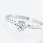 Bague Or Blanc Addie Diamants - Bagues avec pierre Femme | Histoire d&rsquo;Or