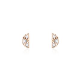 Boucles D'oreilles Puces Argent Rose Donella Oxyde De Zirconium - Boucles d'oreilles fantaisie Femme | Histoire d’Or