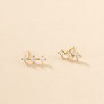 Boucles D'oreilles Puces Lorens Or Jaune Oxyde De Zirconium - Clous d'oreilles Femme | Histoire d&rsquo;Or
