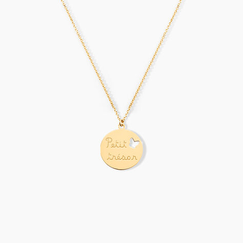 Collier Benedicte Message Or Jaune - Colliers Enfant | Histoire d&rsquo;Or