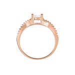 Bague Karin Argent Rose Oxyde De Zirconium - Bagues solitaires Femme | Histoire d&rsquo;Or