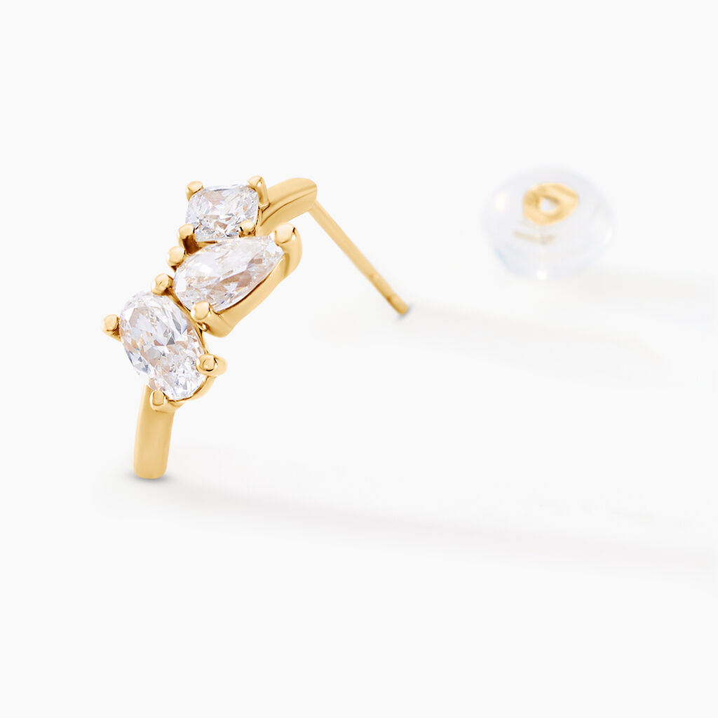 Cr&eacute;oles Shiny Garden Or Jaune Oxyde De Zirconium - Boucles d'oreilles cr&eacute;oles Femme | Histoire d&rsquo;Or