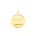 Pendentif Ange Rond Mat Or Jaune - Pendentifs Baptême Famille | Histoire d’Or