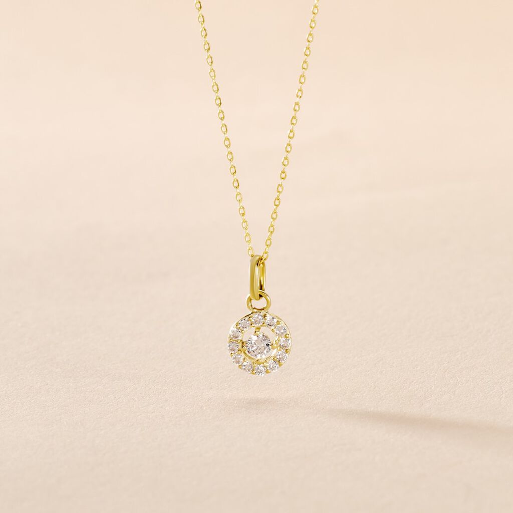 Collier Tahera Or Jaune Oxyde De Zirconium - Colliers Femme | Histoire d&rsquo;Or