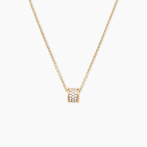 Collier Gia Plaqu&eacute; Or Jaune Oxyde De Zirconium - Colliers fantaisie Femme | Histoire d&rsquo;Or