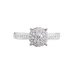 Bague Or Blanc  Shirlene Diamant Synthetique - Bagues solitaires Femme | Histoire d&rsquo;Or