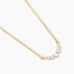 Collier Sparkle Argent Dor&eacute; A L'Or 750/1000 Oxyde De Zirconium - Colliers Femme | Histoire d&rsquo;Or