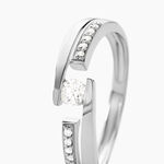 Bague Solitaire Elisa Or Blanc Diamant - Bagues solitaires Femme | Histoire d&rsquo;Or