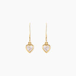 Boucles D'Oreilles Pendantes Gredel Argent Dor&eacute; A L'Or 750/1000 Oxyde De Zirconium - Boucles d'oreilles fantaisie Femme | Histoire d&rsquo;Or