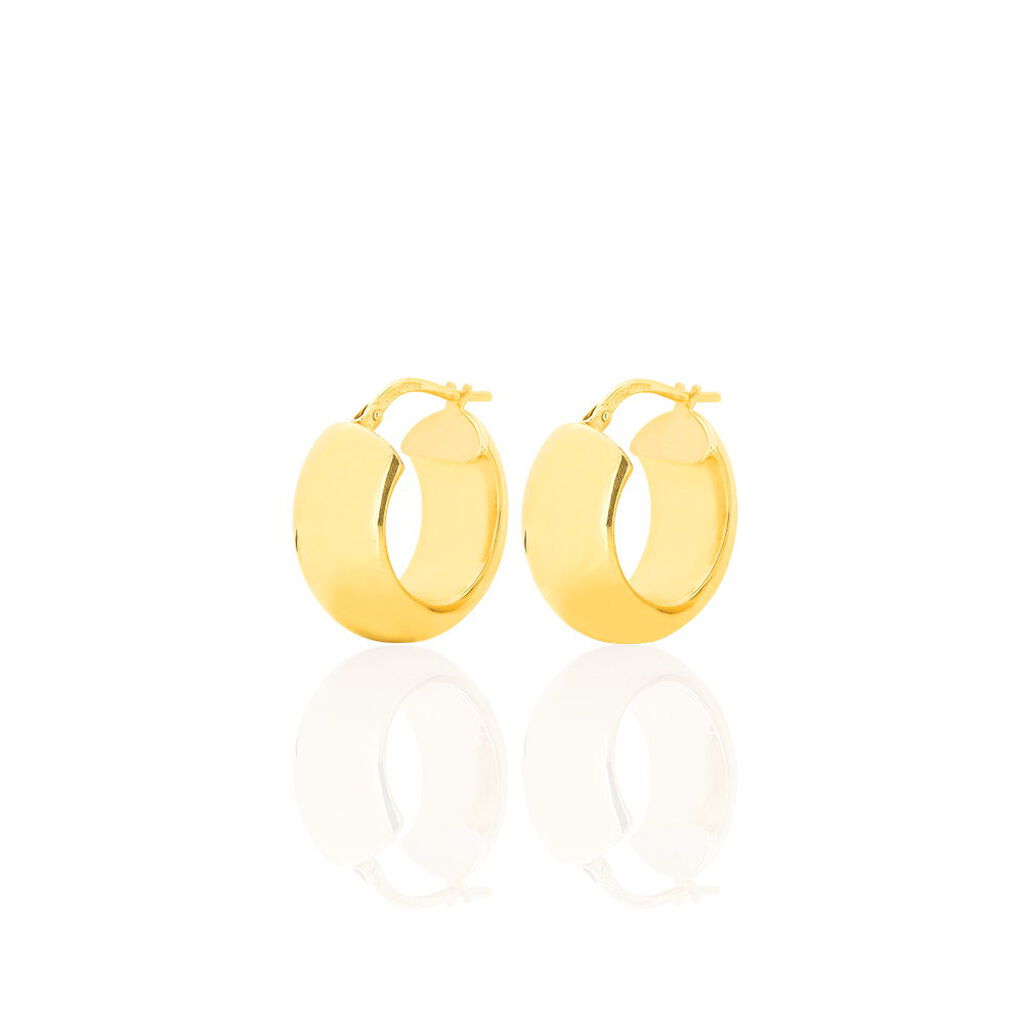 Créoles Telly Or Jaune - Boucles d'oreilles créoles Femme | Histoire d’Or