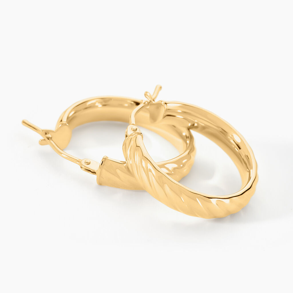 Créoles Mara Or Jaune - Boucles d'oreilles créoles Femme | Histoire d’Or