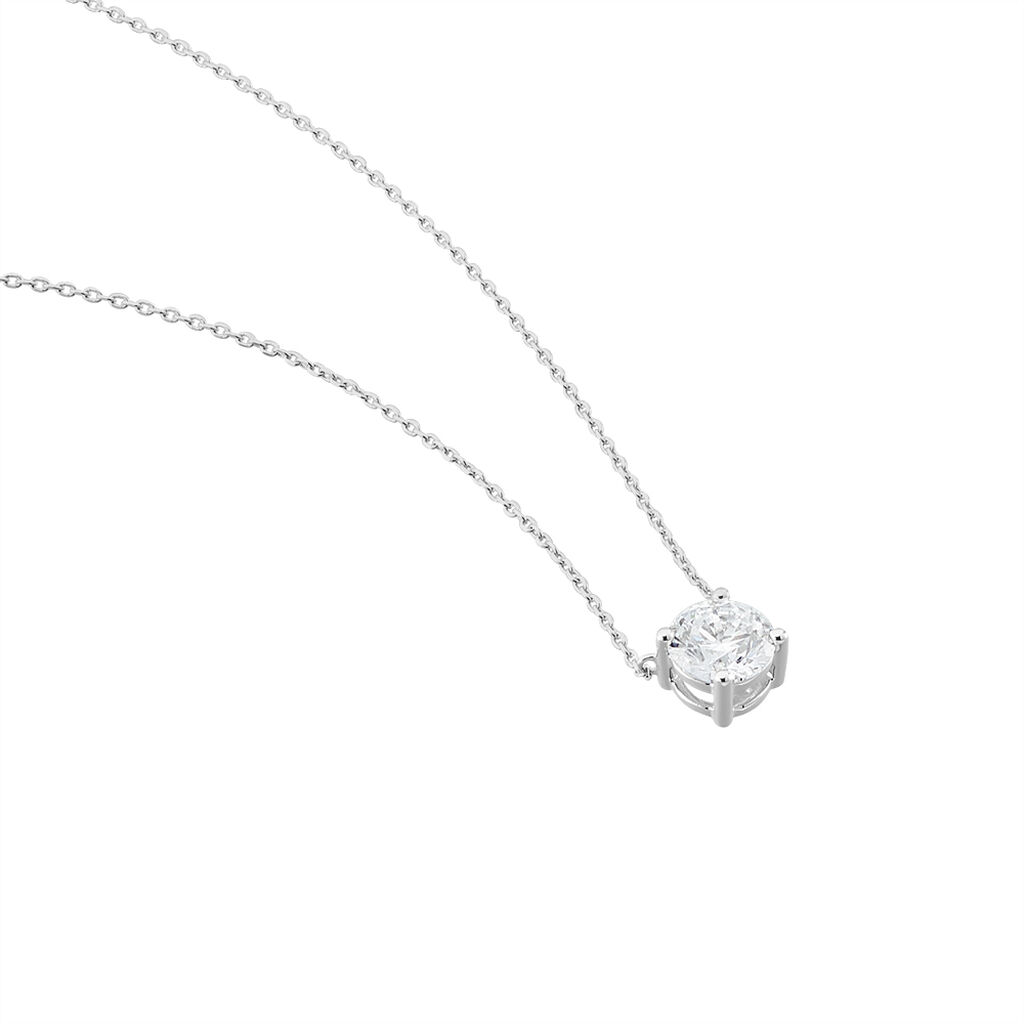 Collier Collection Aphrodite Or Blanc Diamant Synthetique - Colliers Femme | Histoire d’Or