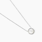 Collier Erina Argent Blanc Nacre Oxyde De Zirconium - Colliers fantaisie Femme | Histoire d&rsquo;Or