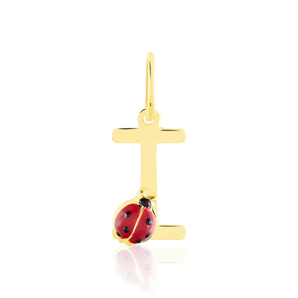 Pendentif Helidie Coccinelle Lettre Or Jaune