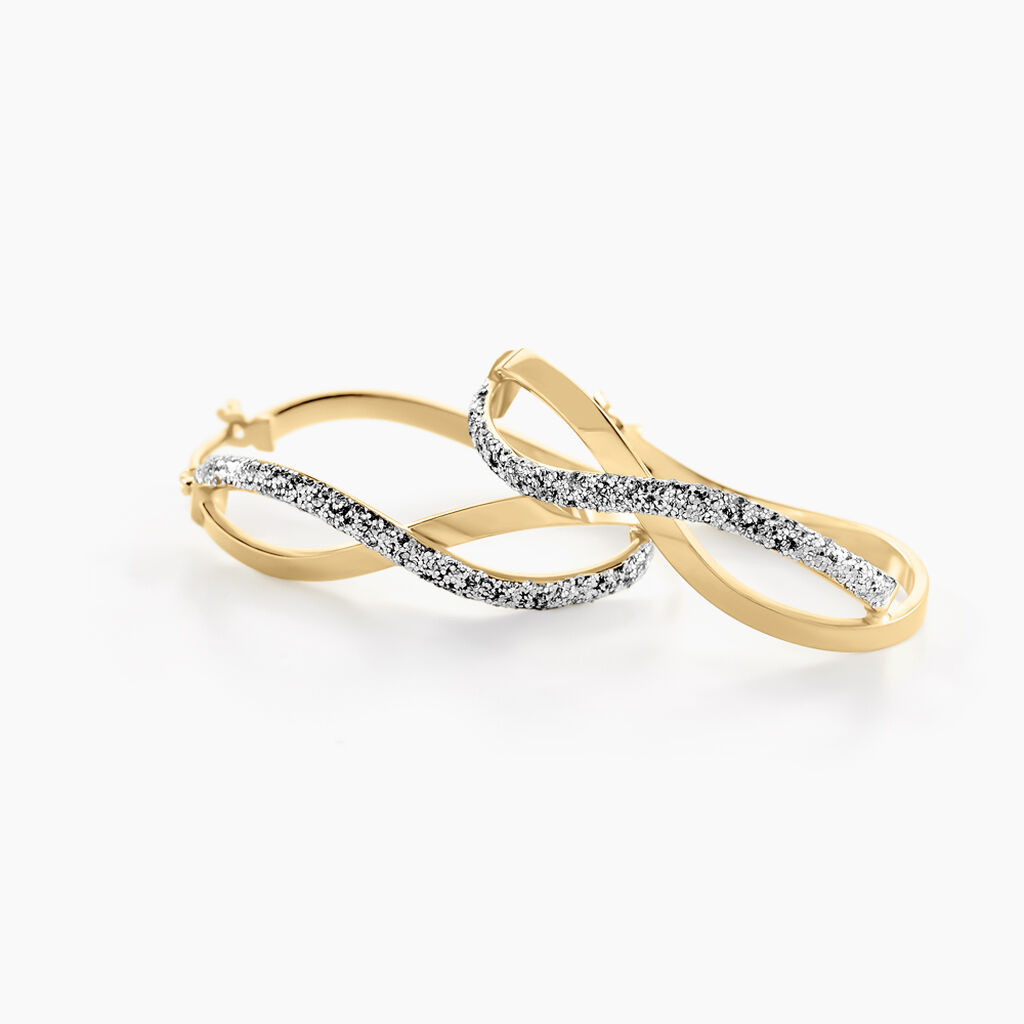 Créoles Micha Or Bicolore - Boucles d'oreilles créoles Femme | Histoire d’Or